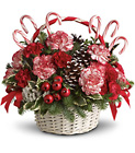 Candy Cane Christmas Basket from Boulevard Florist Wholesale Market